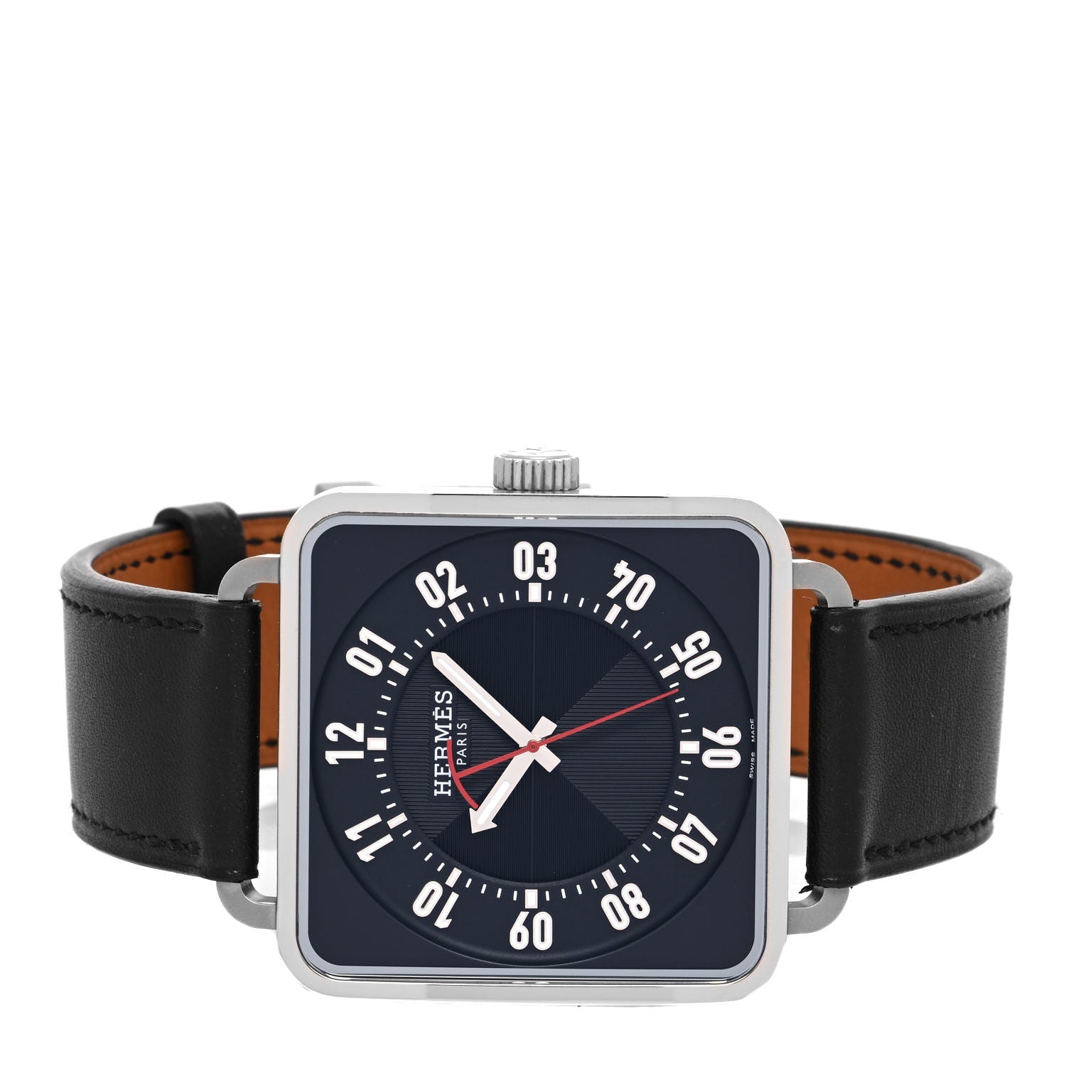 Hermes Stainless Steel Barenia 38mm Carre H Automatic Watch Noir 2 of 5