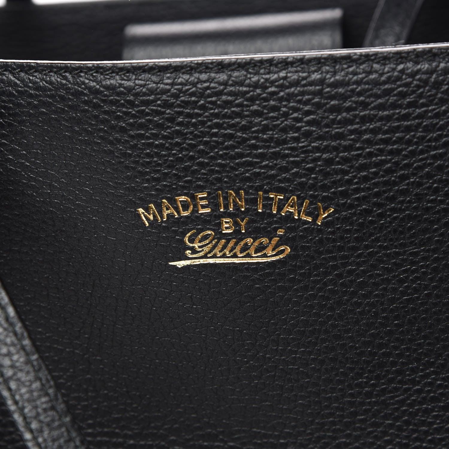 Gucci Pebbled Calfskin Medium Swing Tote Black 6 of 11