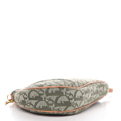 Christian Dior Monogram Mini Saddle Pochette Green 4 of 7