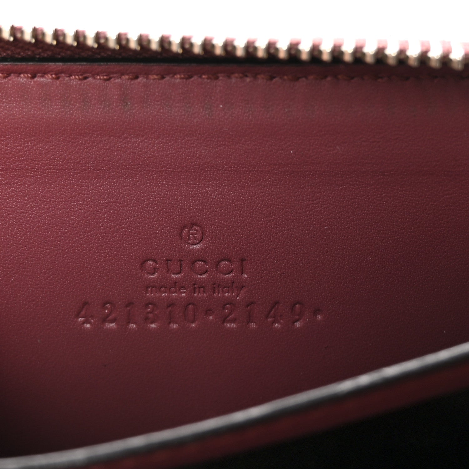 Gucci GG Supreme Monogram Blooms Zip Around Card Case Wallet Beige Multicolor Dry Rose 11 of 14
