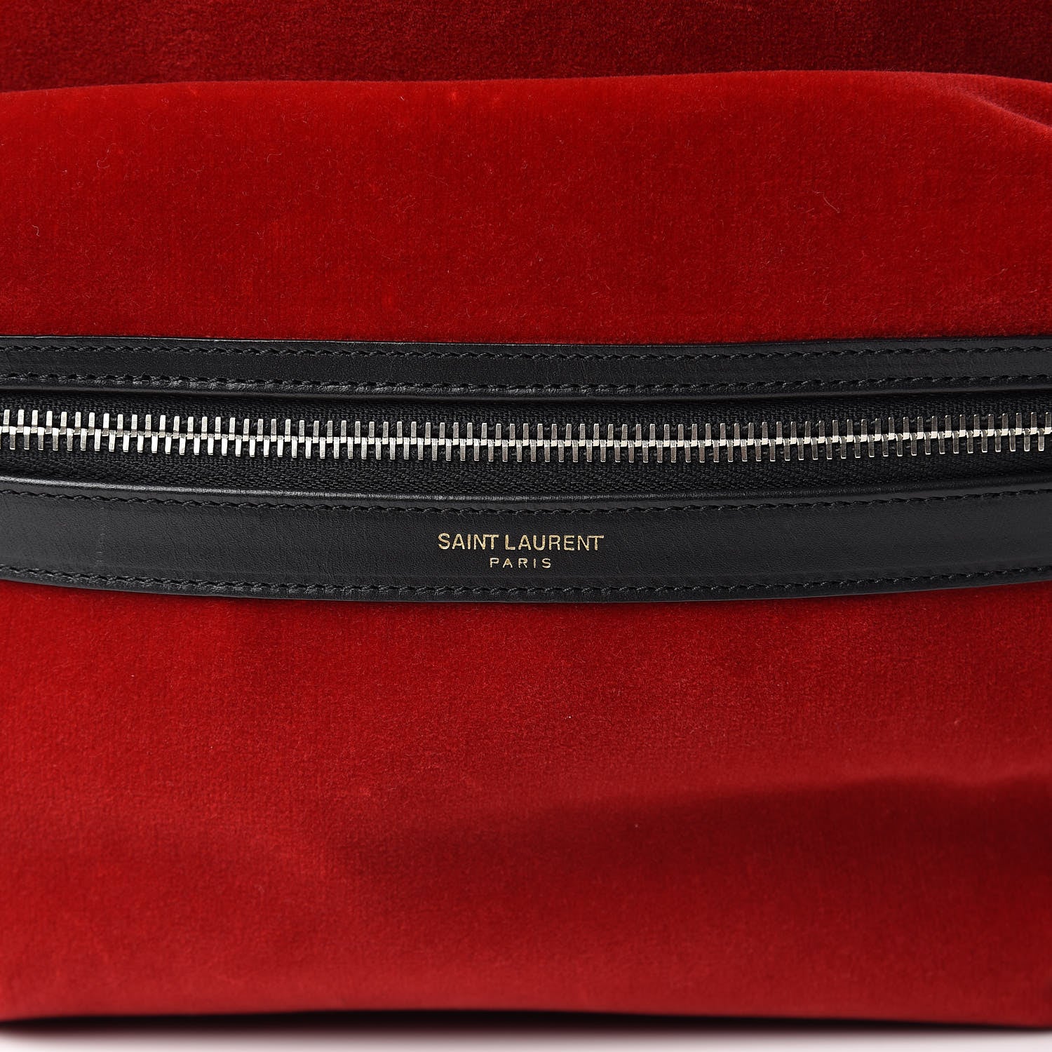 Saint Laurent Velvet City Backpack Red 8 of 14