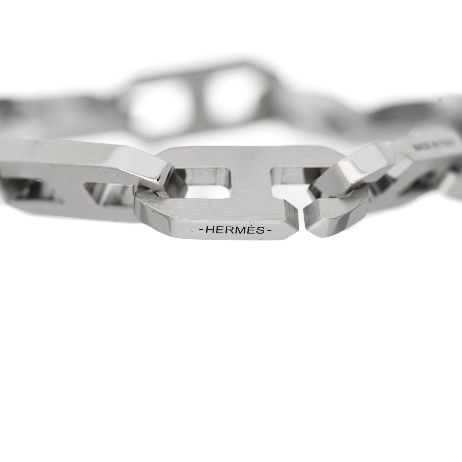 Hermes Stainless Steel Maillon H Link Bracelet 3 of 5