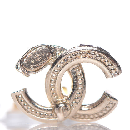 Chanel Baguette Crystal CC Earrings Gold Multicolor 4 of 4