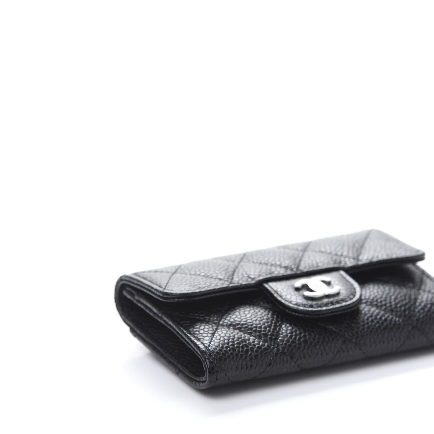 Chanel Caviar Quilted Flap Card Holder Wallet Black 6 of 11