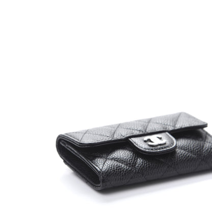 Chanel Caviar Quilted Flap Card Holder Wallet Black 6 of 11