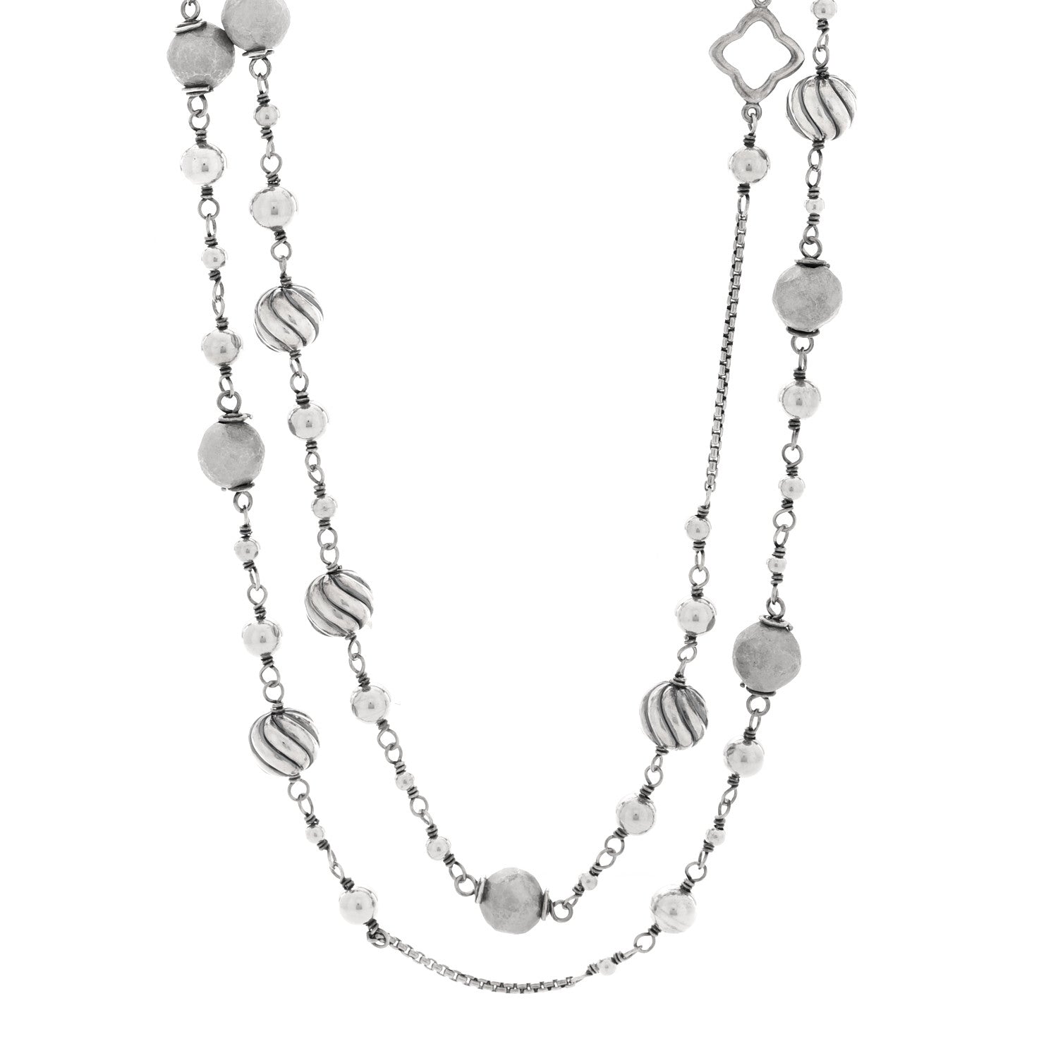 David Yurman Sterling Silver DY Elements Chain Necklace 1 of 4