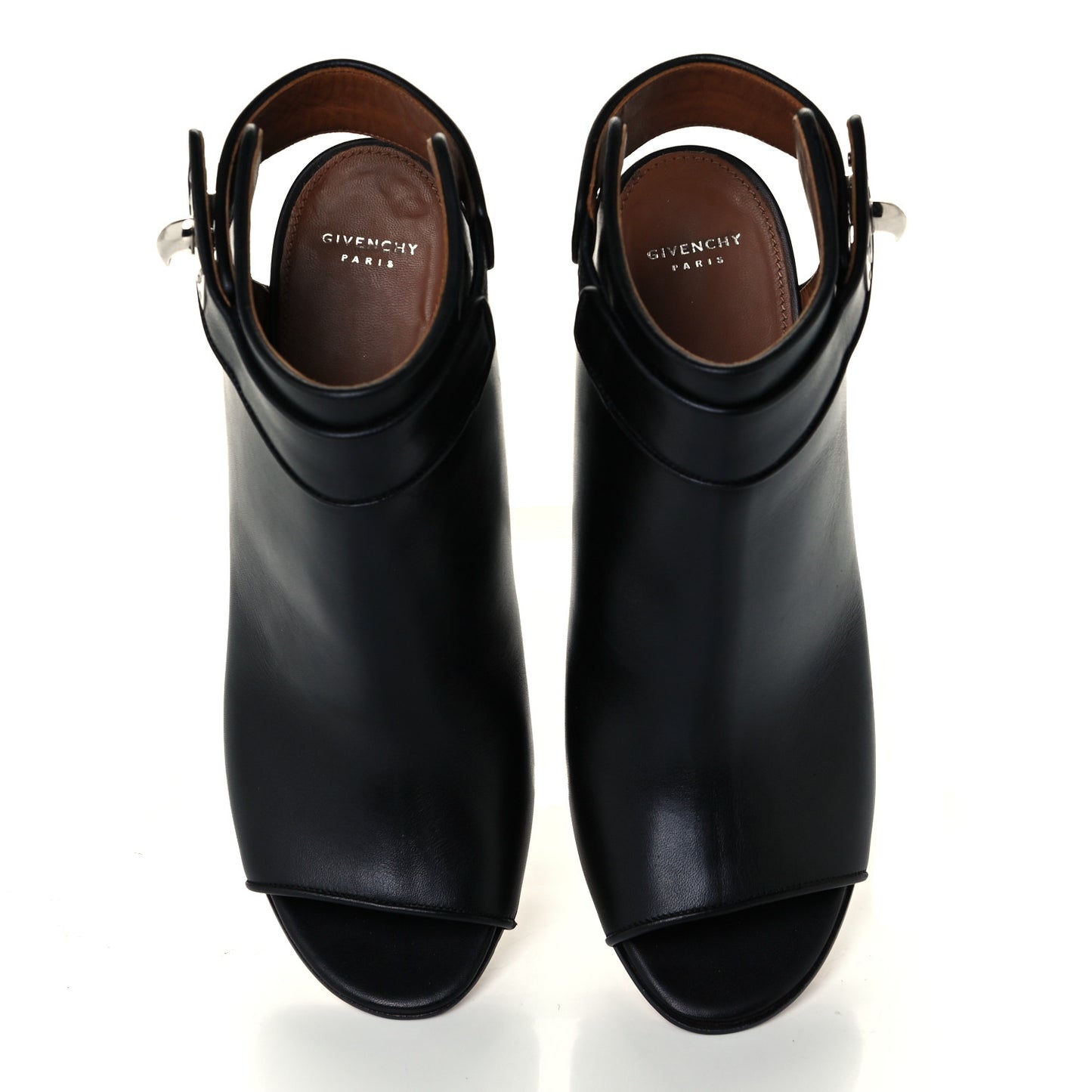 Calfskin Shark Lock Wedges 39.5 Black