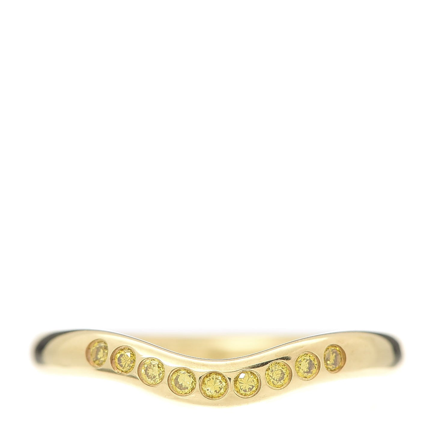 18K Yellow Gold Yellow Diamond Elsa Peretti Wedding Band Ring 47 4