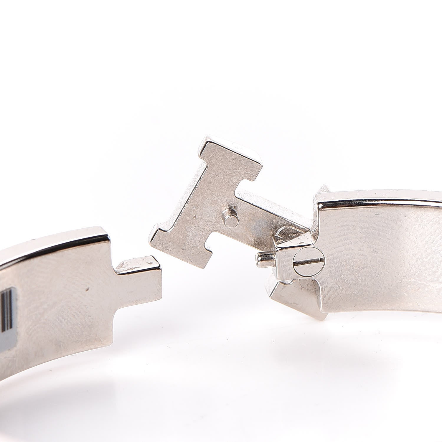 Hermes Enamel Narrow Clic Clac H Bracelet GM White 5 of 6