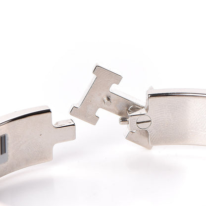 Hermes Enamel Narrow Clic Clac H Bracelet GM White 5 of 6