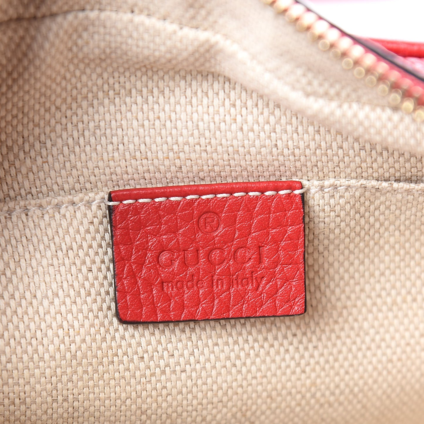 Pebbled Calfskin Small Soho Disco Bag Tabasco Red