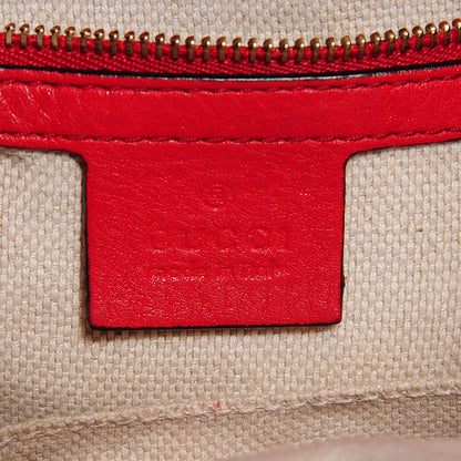 Gucci Pebbled Calfskin Small Soho Shoulder Bag Red 6 of 9