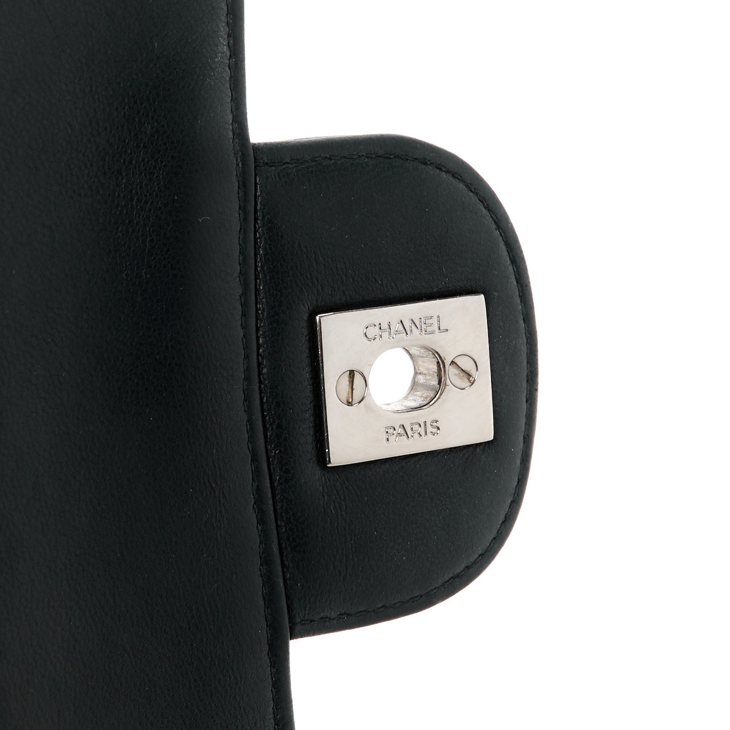 Lambskin Quilted Medium Double Sided Flap Black