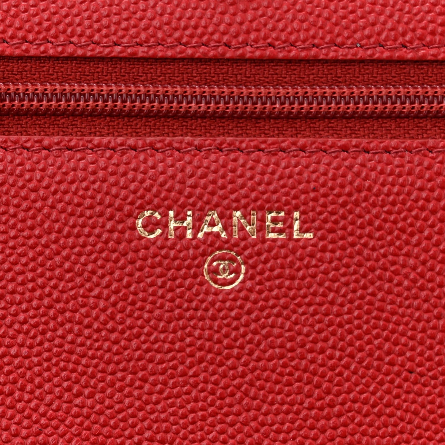 Chanel Caviar Quilted Vintage Mademoiselle Wallet On Chain WOC Red 6 of 11