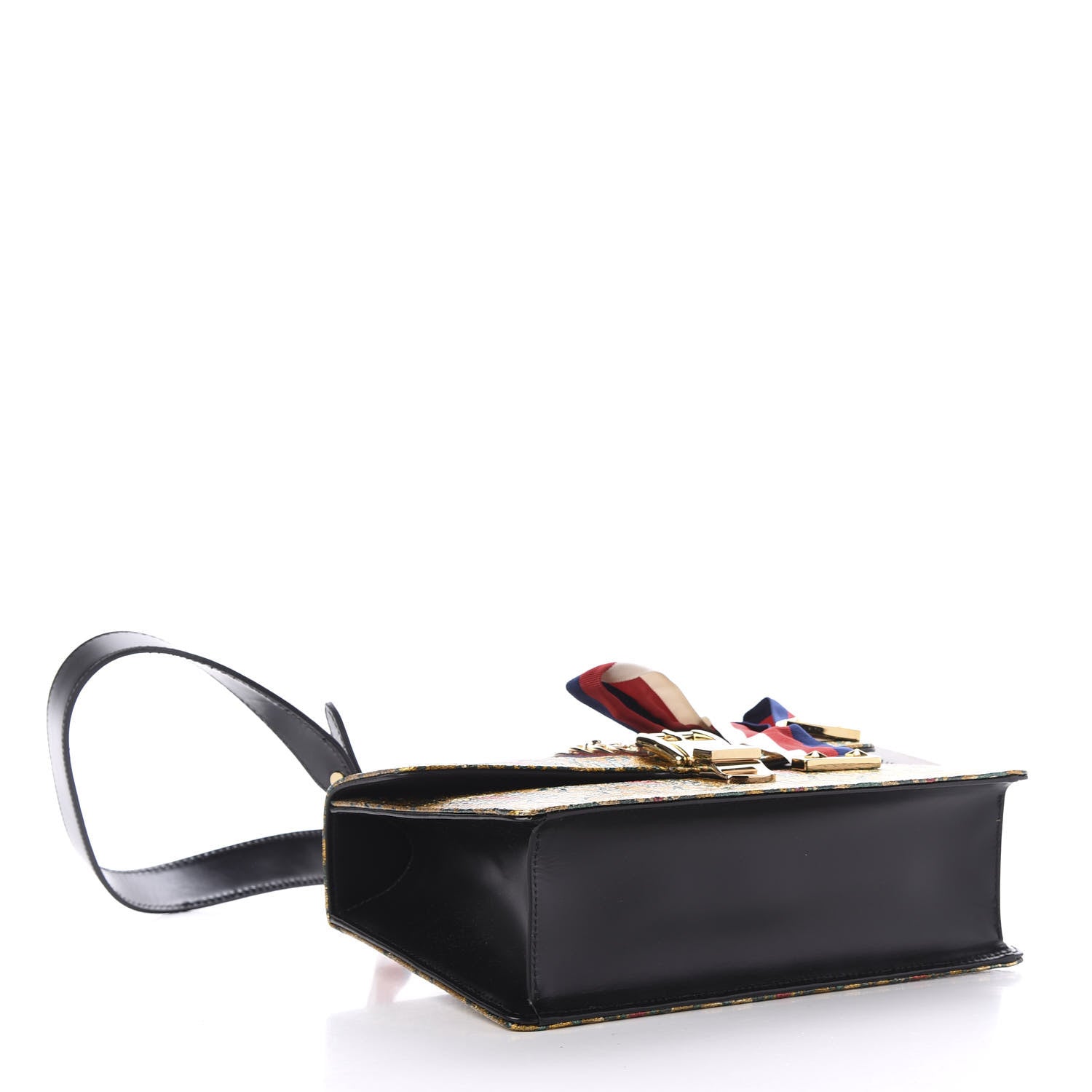 Gucci Iridescent Brocade Small Sylvie Shoulder Bag Gold 4 of 12