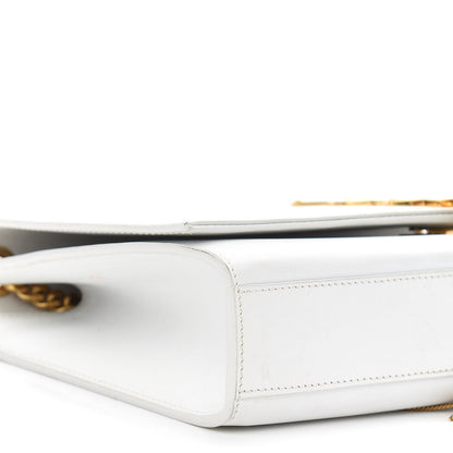 Saint Laurent Smooth Calfskin Medium Classic Monogram Kate Tassel Satchel White 9 of 10