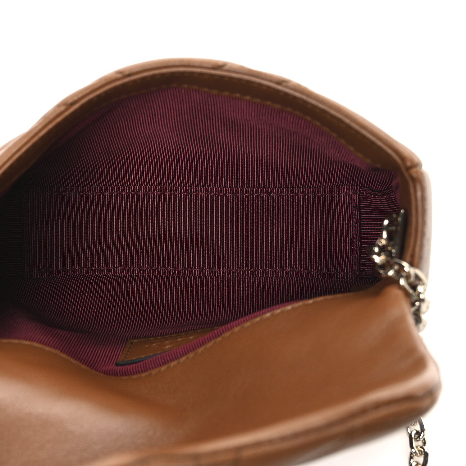 Gucci Lambskin Matelasse Mini GG Marmont Shoulder Bag Brown 5 of 10