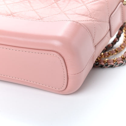 Chanel Aged Calfskin Quilted Small Gabrielle Hobo Pink 9 of 11