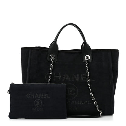 Chanel Mixed Fibers Small Deauville Tote Black 3 of 11