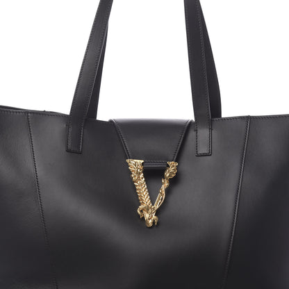 Versace Vitello Virtus Tote Black 7 of 10