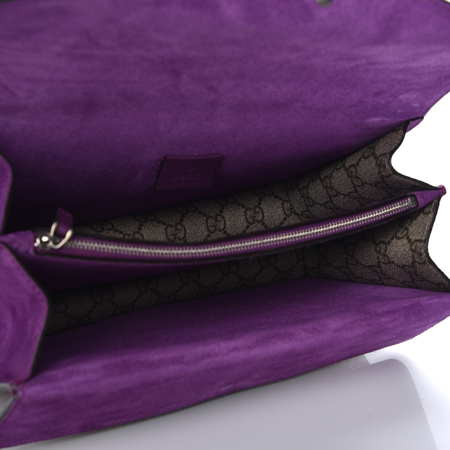 Gucci GG Supreme Monogram Embroidered Small Dionysus Shoulder Bag Purple 6 of 8