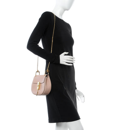 Chloe Grained Lambskin Mini Drew Shoulder Bag Cement Pink 2 of 7