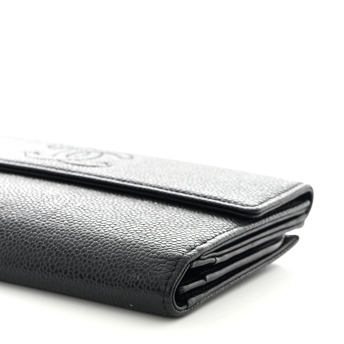 Caviar Timeless CC French Long Wallet Black