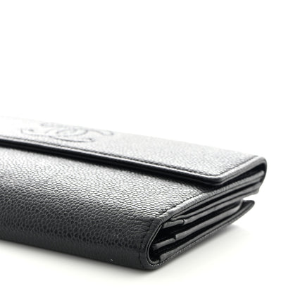 Chanel Caviar Timeless CC French Long Wallet Black 13 of 19