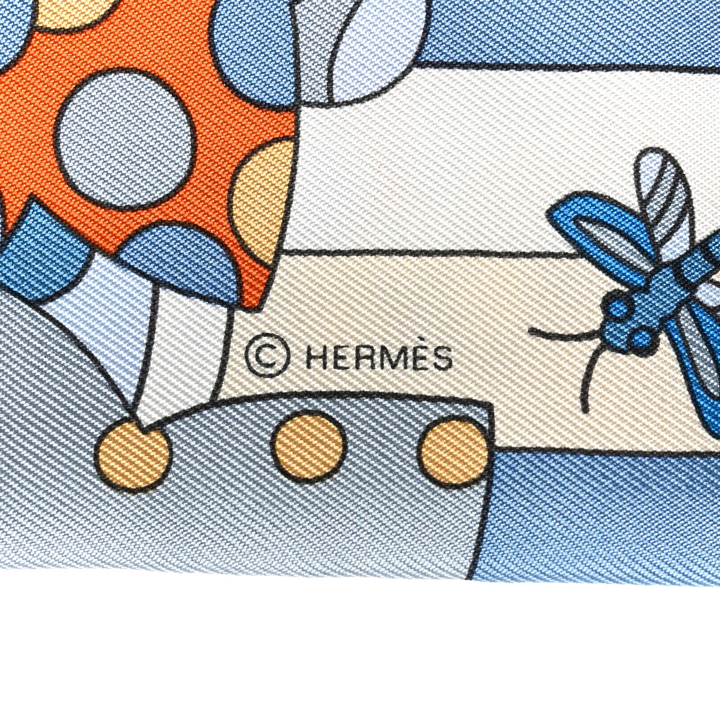 Silk Les Murmures de la Foret Twilly Bleu Jean Orange