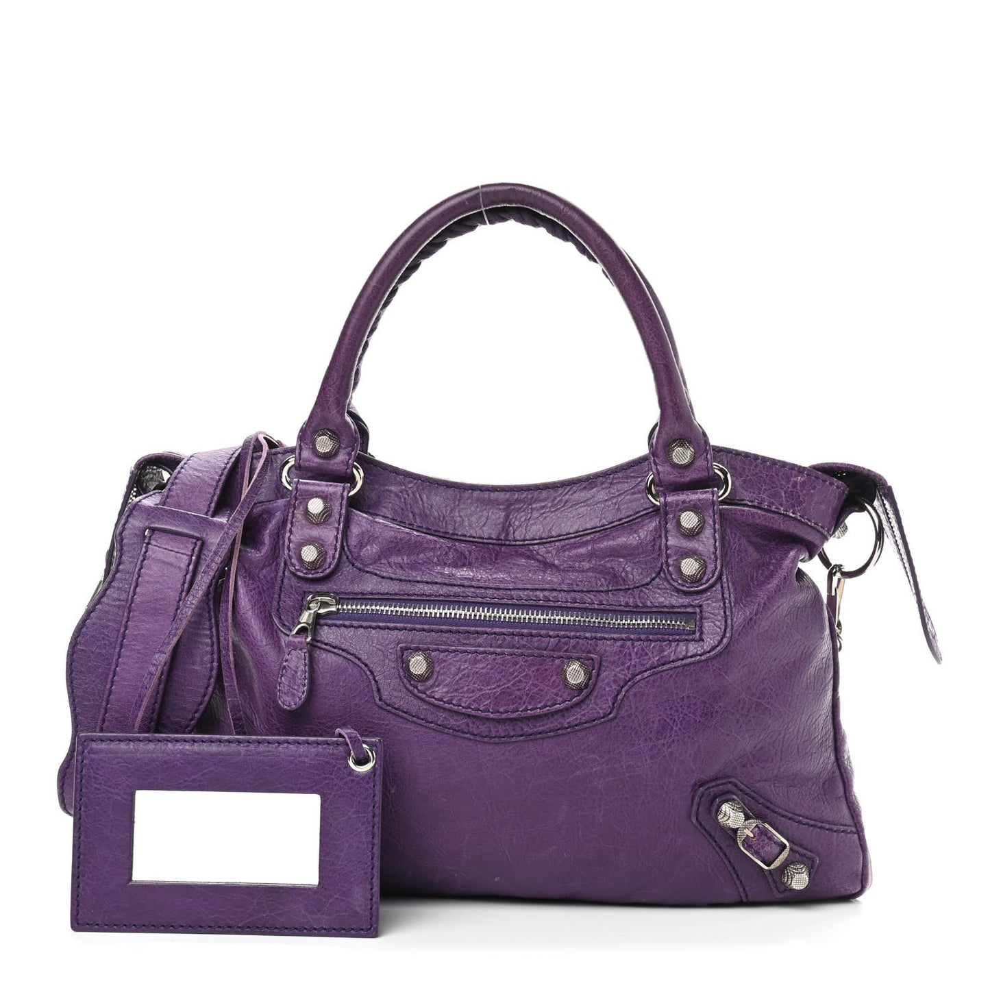 Agneau Giant 12 Silver Hardware Town Dark Violet