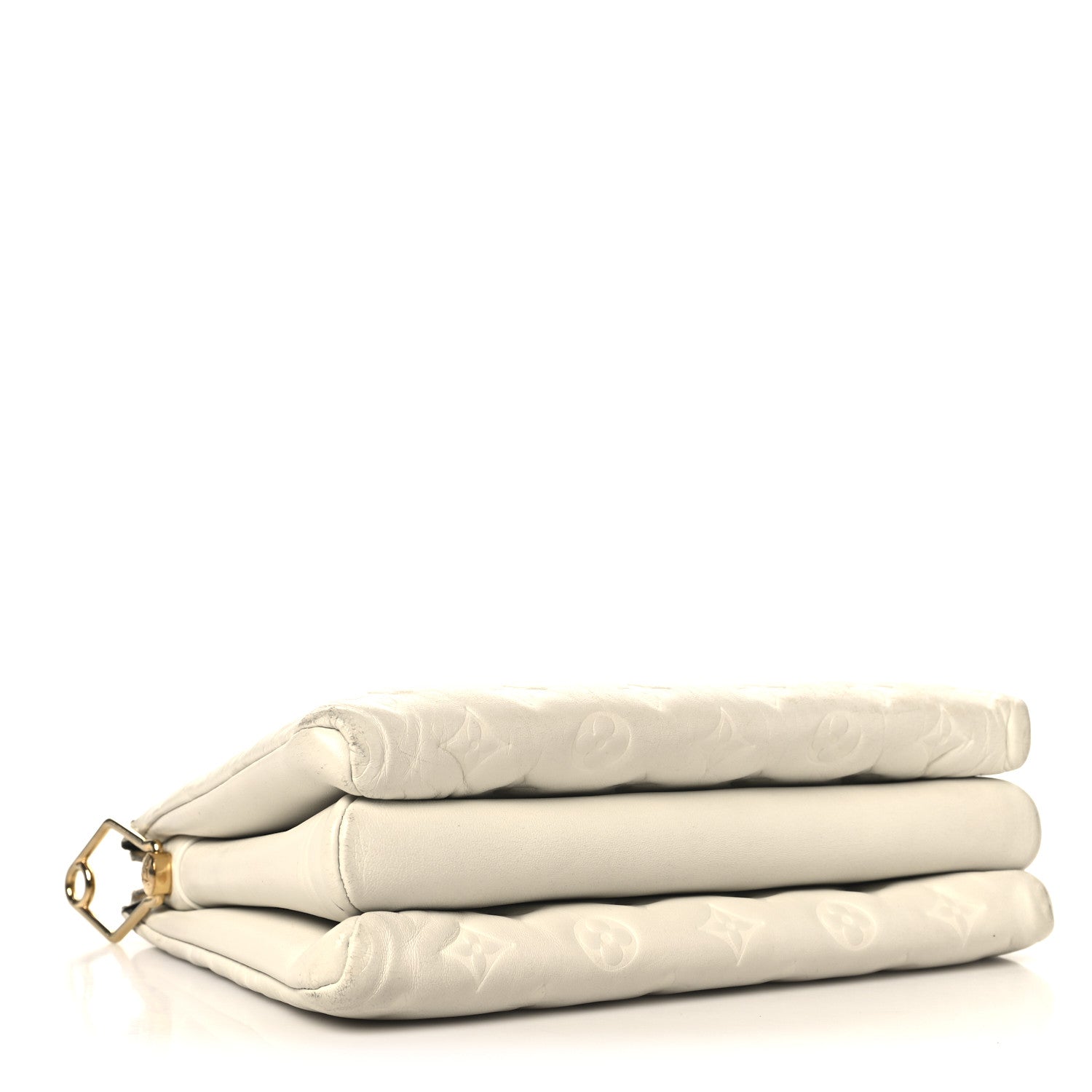 Louis Vuitton Lambskin Embossed Monogram Coussin PM Beige Cream 4 of 17