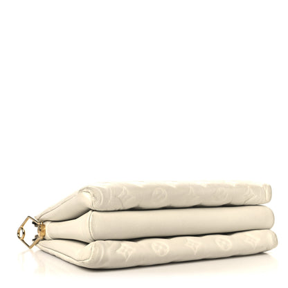 Louis Vuitton Lambskin Embossed Monogram Coussin PM Beige Cream 4 of 17