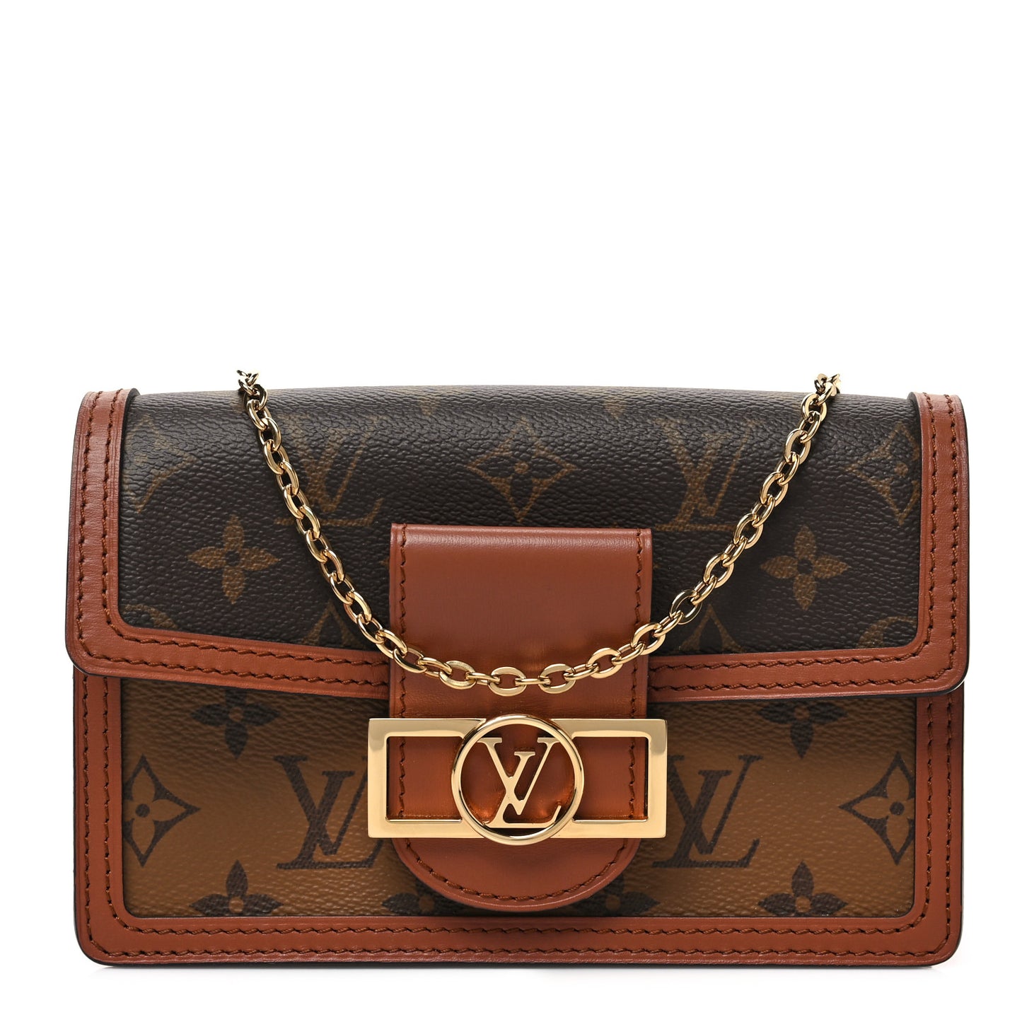Reverse Monogram Dauphine Chain Wallet