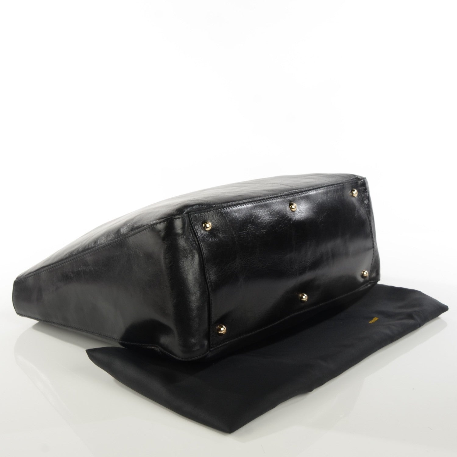 Fendi Vitello Acqua Large Twins Tote Black 4 of 8