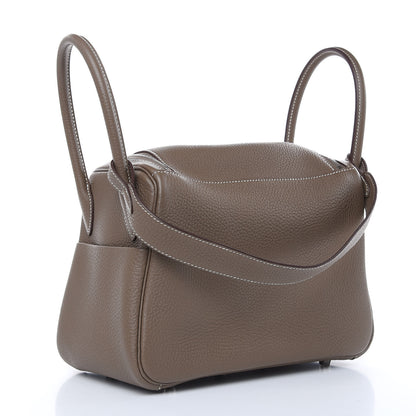 Hermes Taurillon Clemence Lindy 26 Etoupe 3 of 10