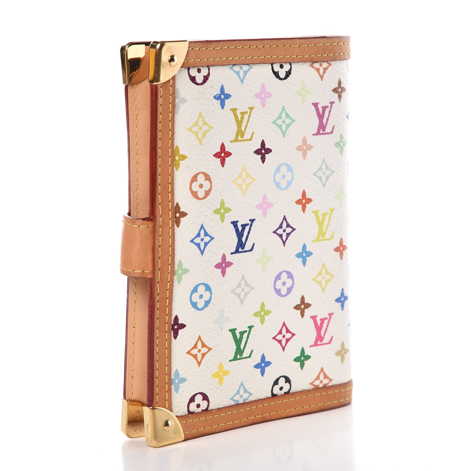 Louis Vuitton Monogram Multicolor Small Ring Agenda Cover White 3 of 10