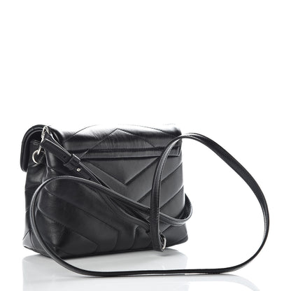 Saint Laurent Calfskin Y Quilted Monogram Toy Loulou Crossbody Bag Black 3 of 11