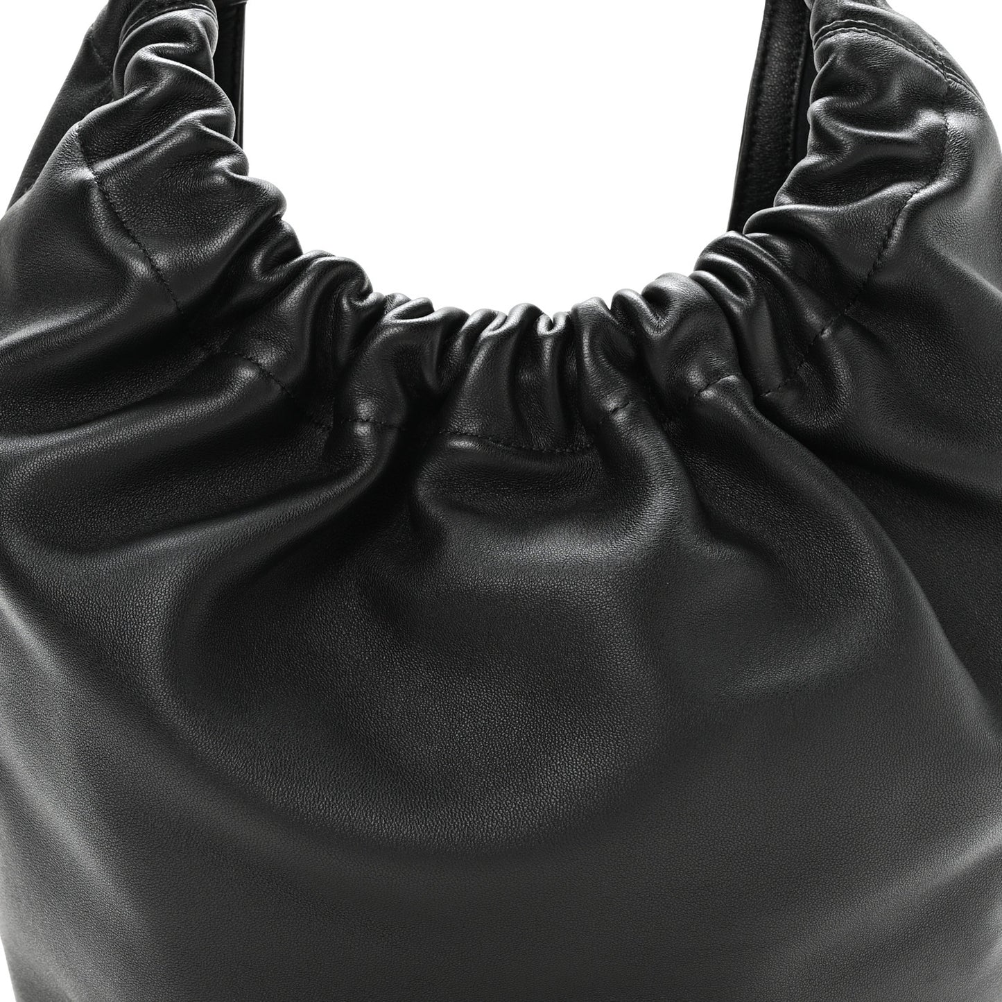 Buttery Nappa Lambskin Mini Squeeze Bag Black