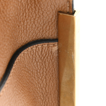 Chloe Calfskin Medium Clare Top Handle Bag Tan Black 19 of 21