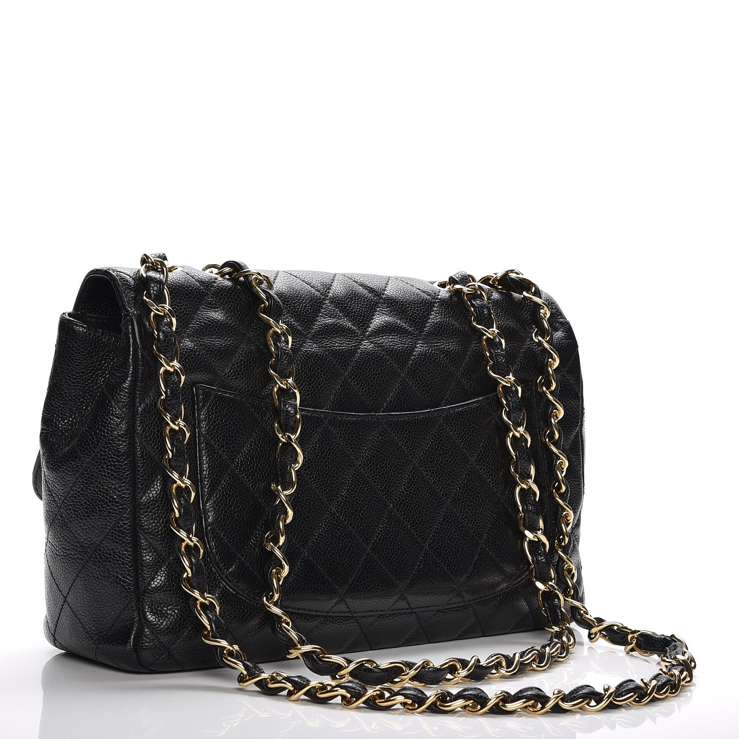 Chanel Caviar Quilted Jumbo Single Flap Black 3 of 14