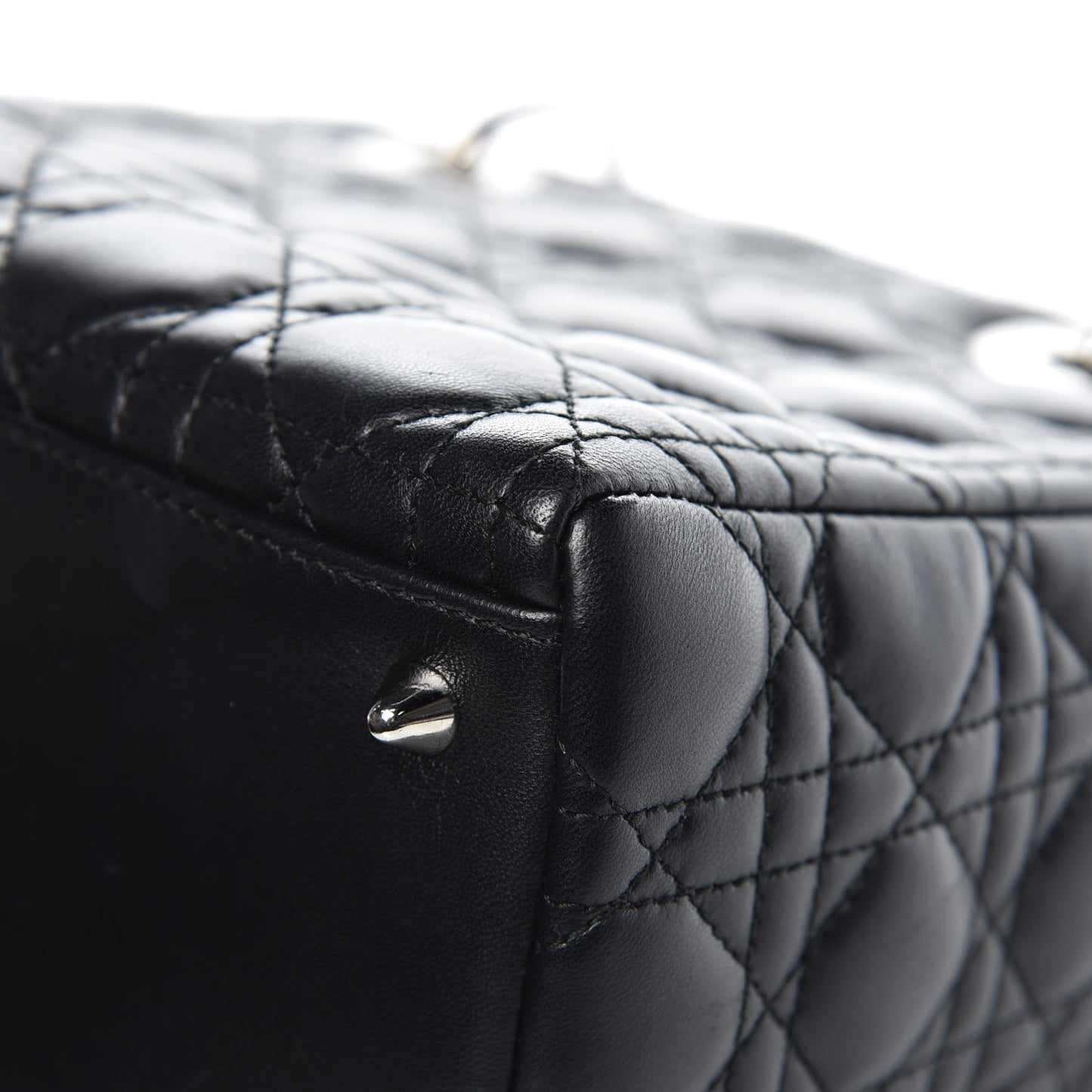 Lambskin Cannage Medium Lady Dior Black
