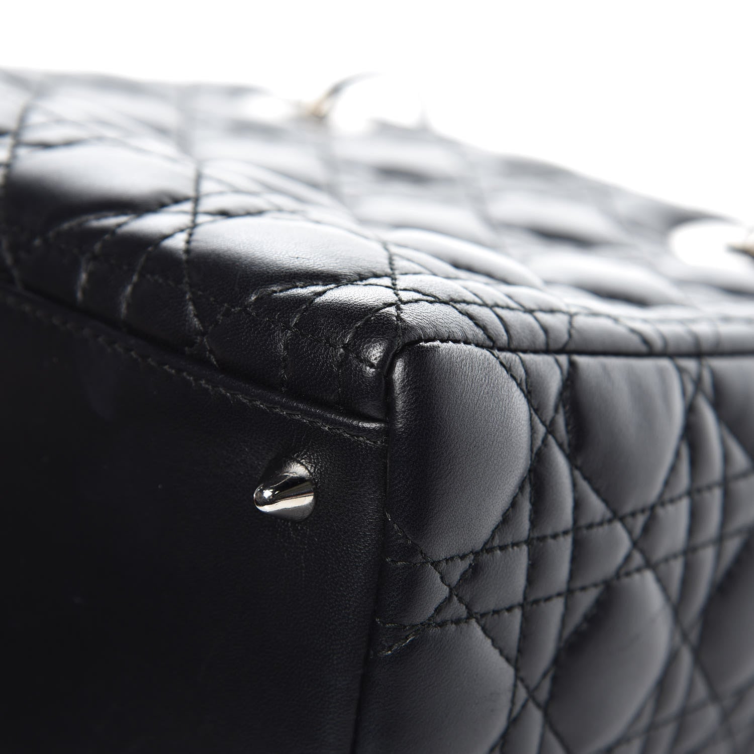 Christian Dior Lambskin Cannage Medium Lady Dior Black 11 of 16