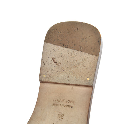 Hermes Box Calfskin Oran Sandals 36 White 10 of 20