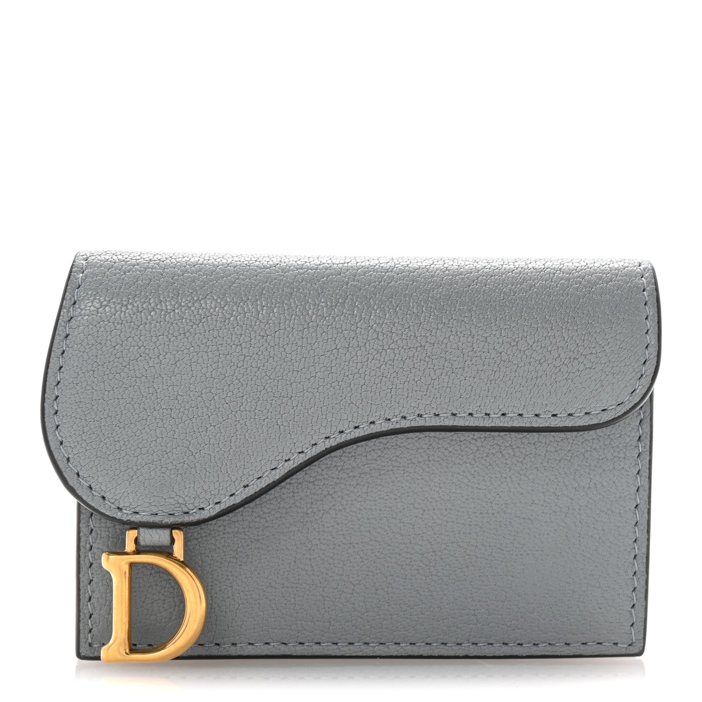 Goatskin Saddle Card Holder Sky Blue