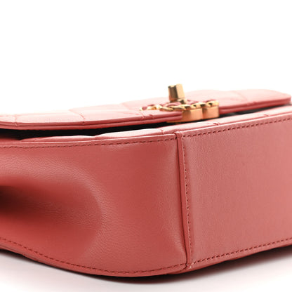 Chanel Lambskin Quilted Small Chain Infinity Top Handle Flap Dark Red 9 of 11