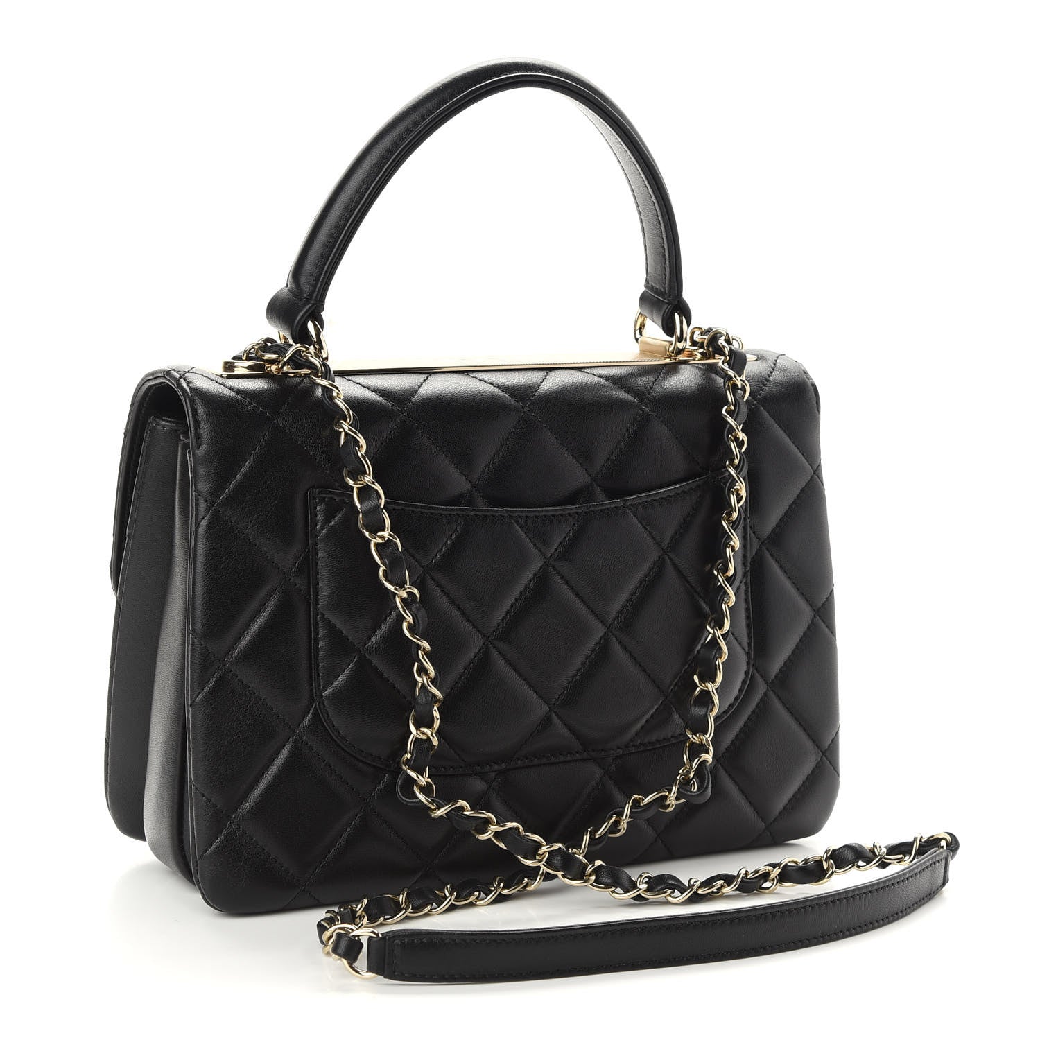 Chanel Lambskin Quilted Small Trendy CC Dual Handle Flap Bag Black 3 of 9