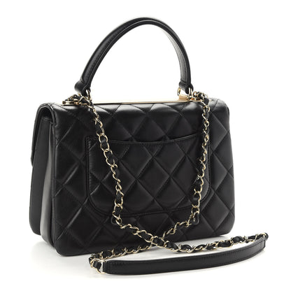 Chanel Lambskin Quilted Small Trendy CC Dual Handle Flap Bag Black 3 of 9