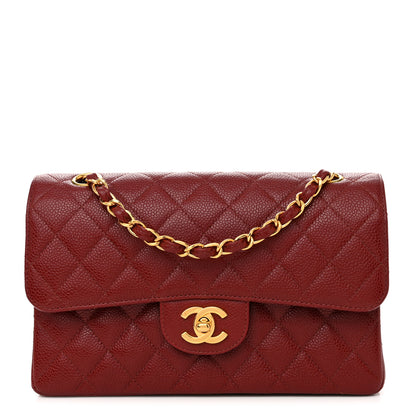 Chanel Caviar Quilted Small Double Flap Dark Red 1 of 10