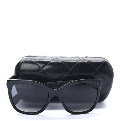 Chanel Acetate Quilted Polarized Butterfly CC Sunglasses 5288-Q Black 8 of 8