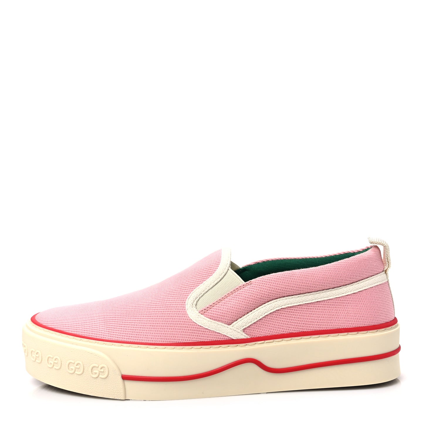 Old Tennis Tweed Womens 1977 Tennis Slip On 30mm Sneakers 39.5 Wild Rose Mystic White